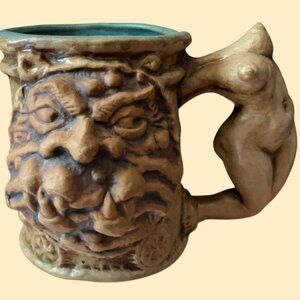 RUMPH ORIGINAL POTTERY TROLL MUG WITH NUDE WOMAN HANDLE